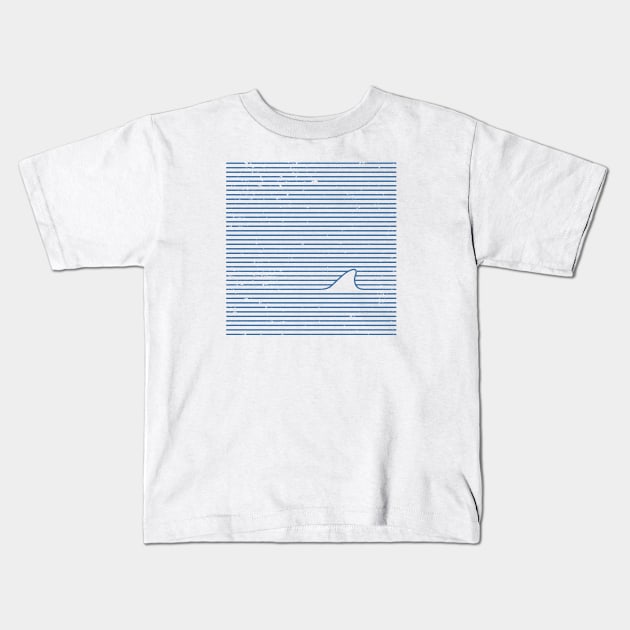 Shark Fin Kids T-Shirt by grdibnz